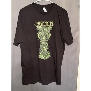 Mastodon Band Graphic‎ T-Shirt Mens Large Black Green Horned Creature LS15000